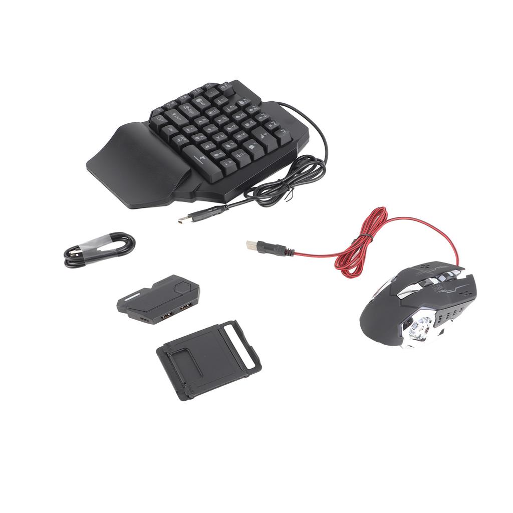 Портативная мини-клавиатура для игр, мышь, USB, RGB, подставка для запястья, полурука, 35 клавиш, клавиатура, мышь с конвертером