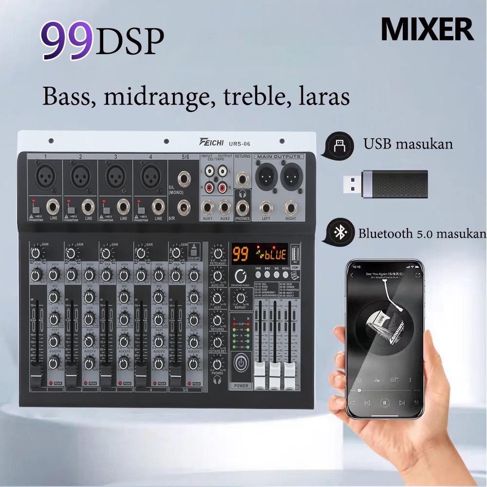 99DSP Bluetooth 5.0 USB Вход Микшер 12V Питание Уличный Домашний KTV 4/6-канальный Микшер Аудиосистема