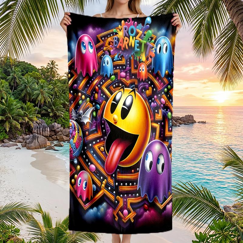 Пиксельная Модная Пляжная Полотенце: Идеально для летних приключений Мягкое, впитывающее и быстросохнущее, подходит для плавания и купания