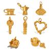 Yori Stainless Steel Retro Coffee Pot Small Charms for Jewelry Making Supplies DIY Necklace Bracelet Making Accessories