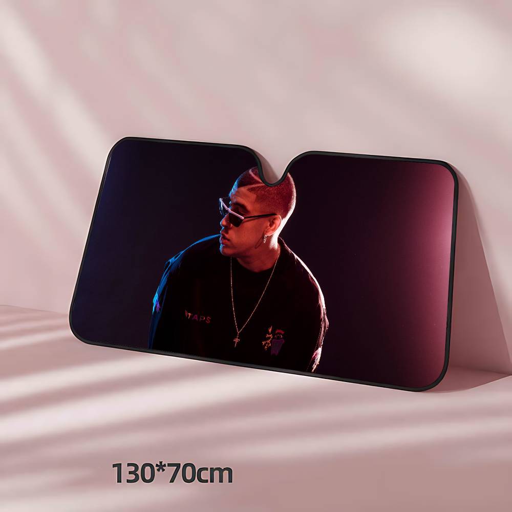 Bad Bunny Singer Car SunShade Windshield Car Window Windscreen Cover Sun Shade Auto Visor Car Accessories