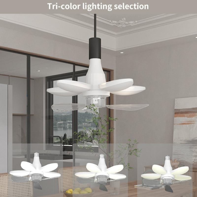 Multifunctional Wireless Ceiling Fan Light For Home Indoor Bedroom Living Room Use, Remote Controlled E27/E26/B2 Socket