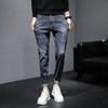 Джинсы мужские прилив корейской версии прилив весны и осеннего потока Тонкие маленькие ножки новые летние тонкие длинные брюки мужские черные джинсы