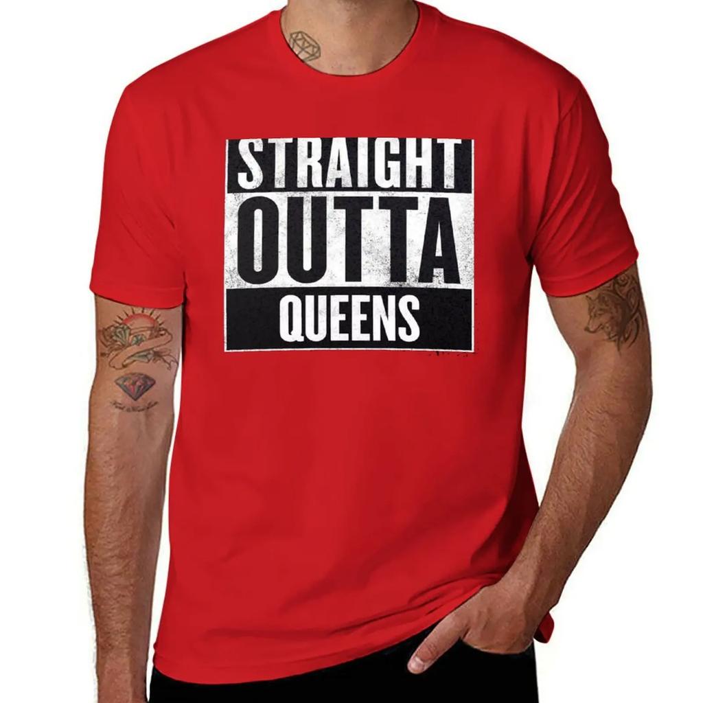 straight out of queens T-Shirt cheap stuff new edition men workout shirt