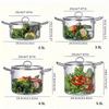 Heat Resistant Clear Cooking Pot Stainless Steel Glass Soup Pot  Kitchen Cooking Tools