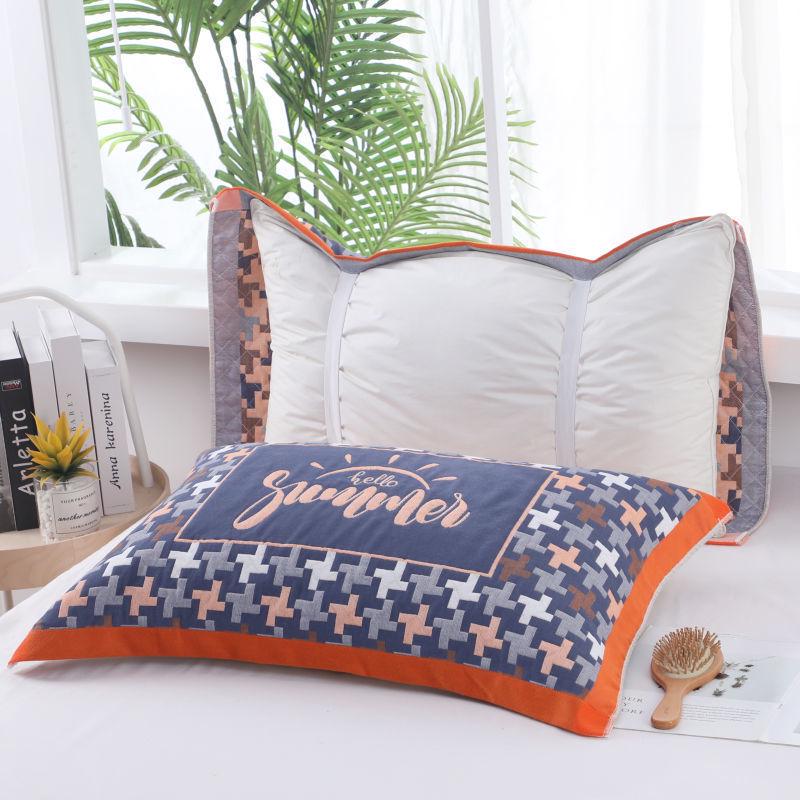 Yiwenwo Нескользящая Хлопковая Марлевая Наволочка Extra Large с Фиксирующими Ремешками для Студентов и Взрослых