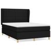 Maison Exclusive - Sommier à lattes de lit avec matelas Noir 140x200 cm Tissu
