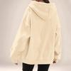 Women's Solid Color Zipper Sweatshirt Tops Daily Casual Jacket