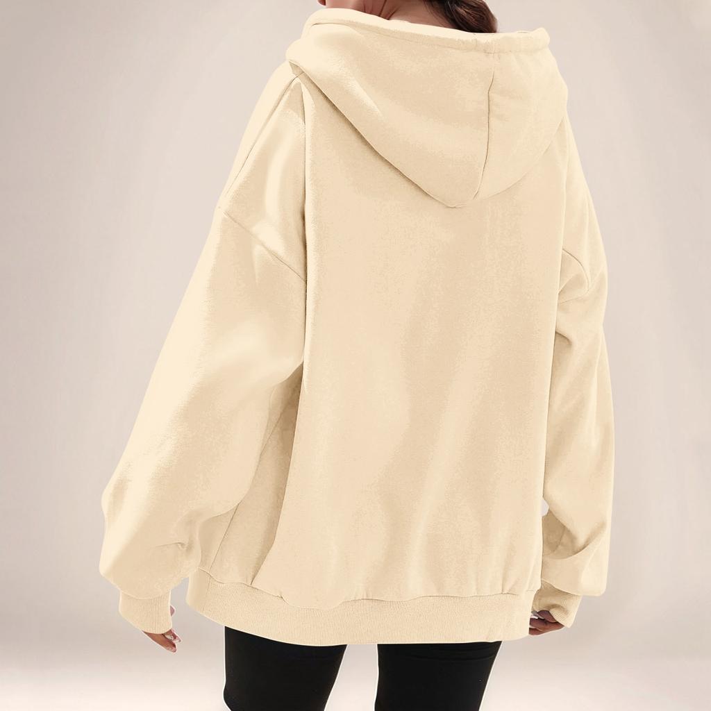 Women's Solid Color Zipper Sweatshirt Tops Daily Casual Jacket