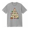 Bearded Dragon Christmas Tree T shirt vintage Washed Unisex Top For Everyday Wear streetwear Slightly Casual Breathable