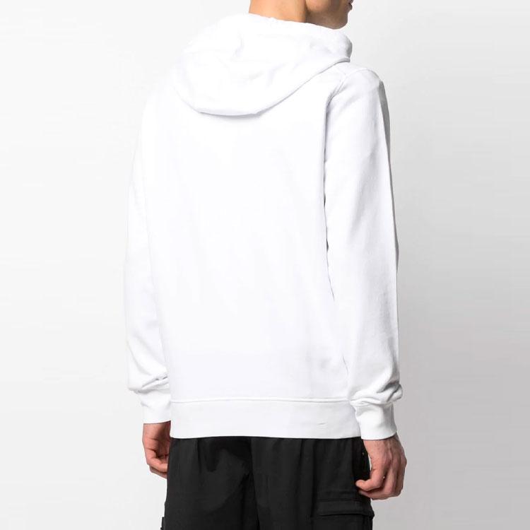 STONE ISLAND Худи на молнии с логотипом, унисекс, белые 741564251-V0001