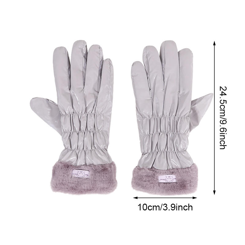 Женские зимние утепленные ветрозащитные лыжные перчатки Теплые водонепроницаемые перчатки с сенсорным экраном для катания, лыж, занятий спортом на открытом воздухе