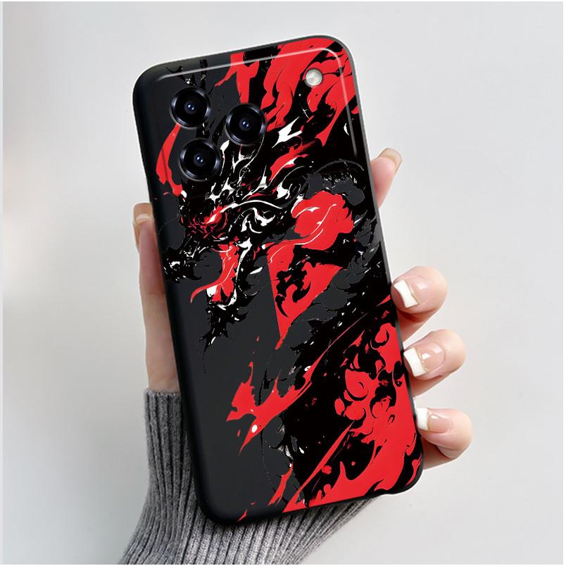 Чехол для ZTE Blade A76 4G /ZTE Blade A36 Милый Заяц с Сердечком Мультяшный Черный Мягкий Силикон Защитная Крышка Для Корпуса Телефона ZTE A76 A36
