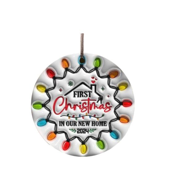 Friendship Christmas Ornament Acrylic Best Friend Gifts Xmas Tree Hanging Decoration for Women Sister Coworker