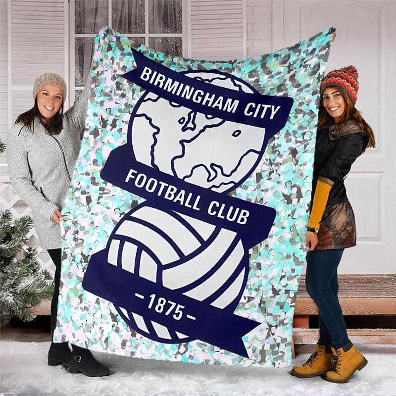BIRMINGHAM CITY LOGO printed throw blanket—soft,warm;versatile blanket for all seasons—perfect as &air-conditioning throw,nap blanket