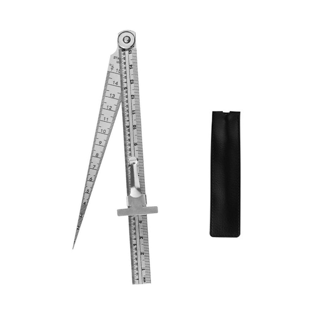 Двухшкальный метрический и дюймовый конусный щуп из нержавеющей стали для измерения глубины узких зазоров и диаметра
