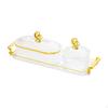 Dried Fruit Plate Appetizer Serving Tray Nordic Candy Nuts Dish with Lid Storage Box for Kitchen