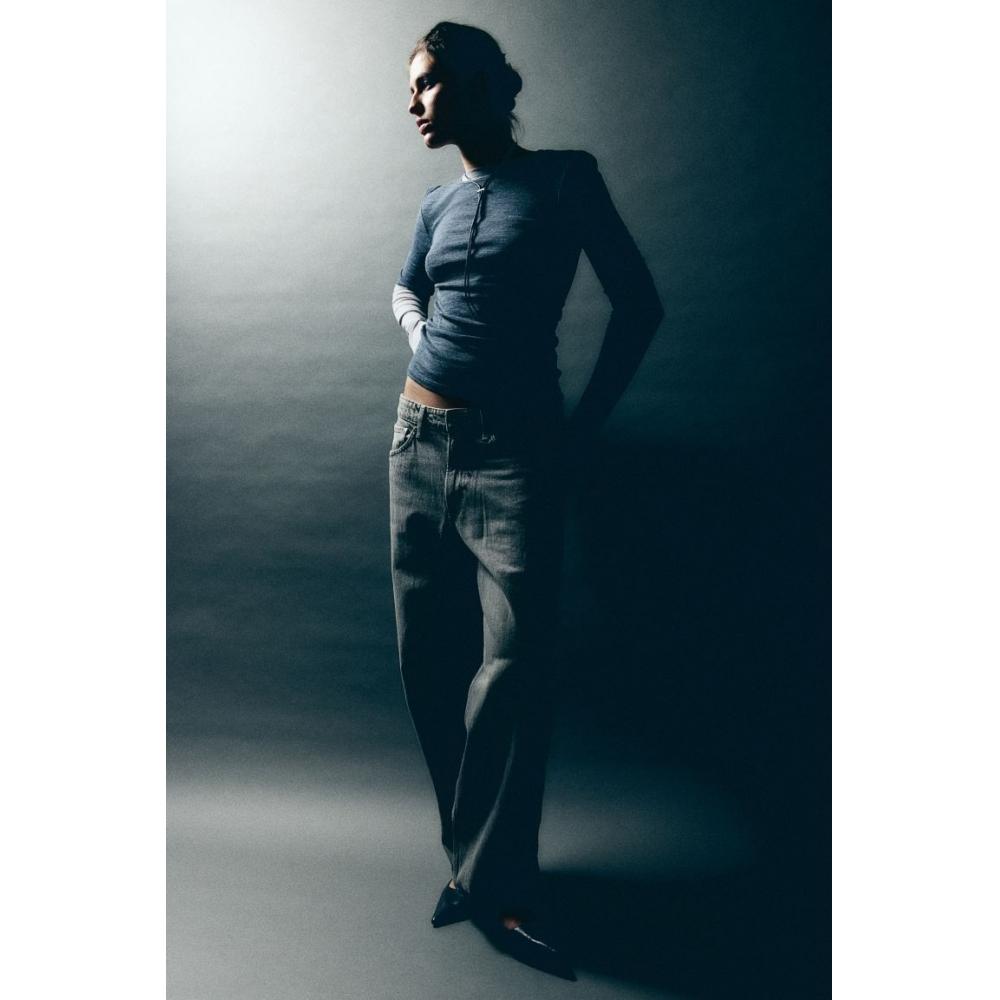 Джинсы мешковатые HM 90s с низкой талией серые