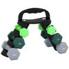 Dumbbells Set With Storage Rack 2 X 1kg 2 X 2kg 2 X 3kg Green