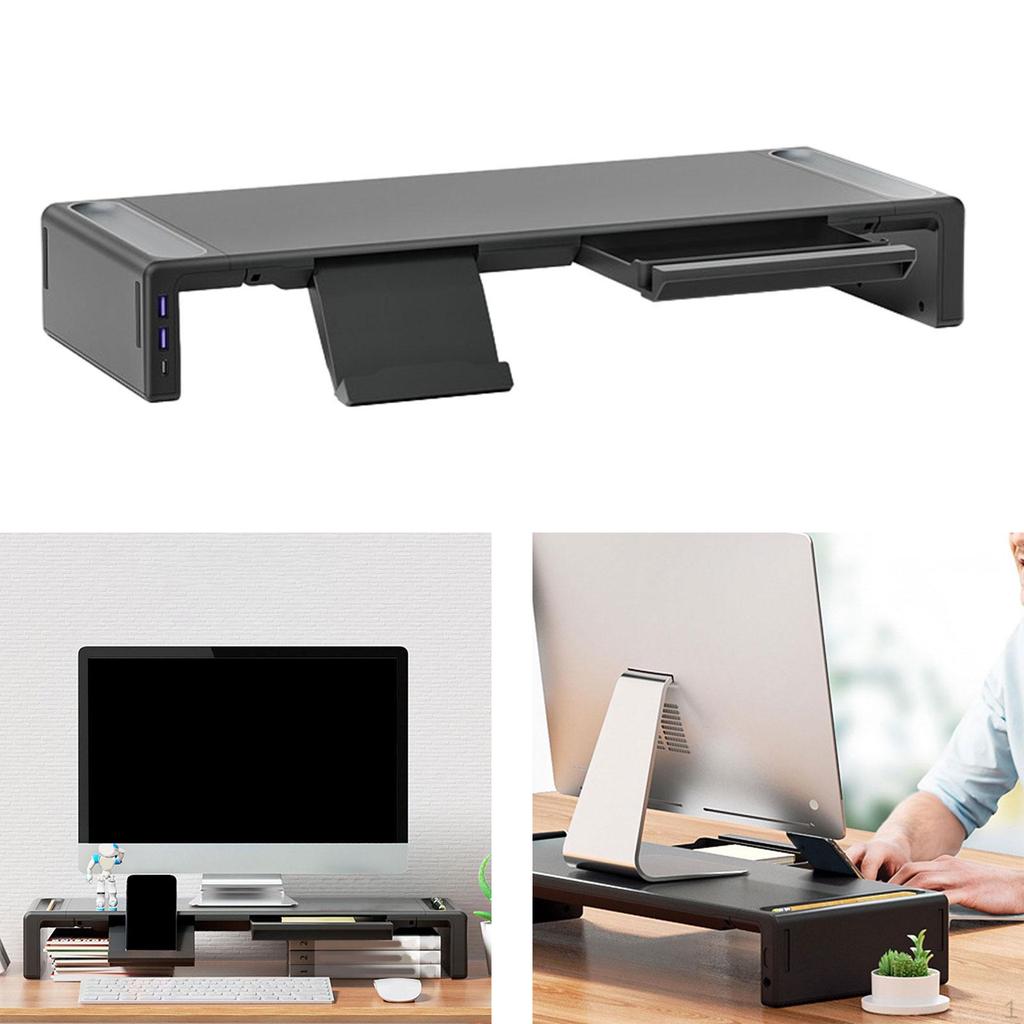 Desktop Monitor Stand Riser Laptop Ergonomic Computer Rack for