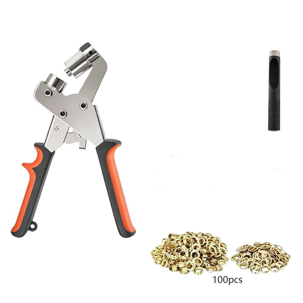Manual Press Grommet Eyelet Plier Kit 10mm Eyelet Hole Punch Pliers Eyelet Installation Tool