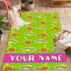 Green Alien Adventure Personalized Name Carpet Design for Outdoor Hallway Dining Room Kitchen Anti-slip Rug Decorate Offices