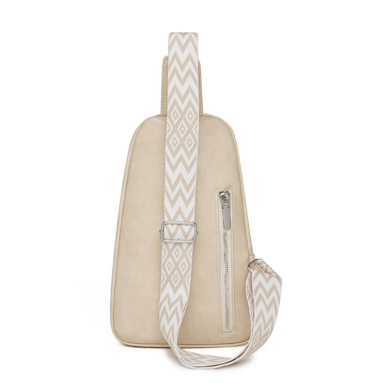 Винтажная женская нагрудная сумка большой вместимости из ПУ, сумка-кроссбоди