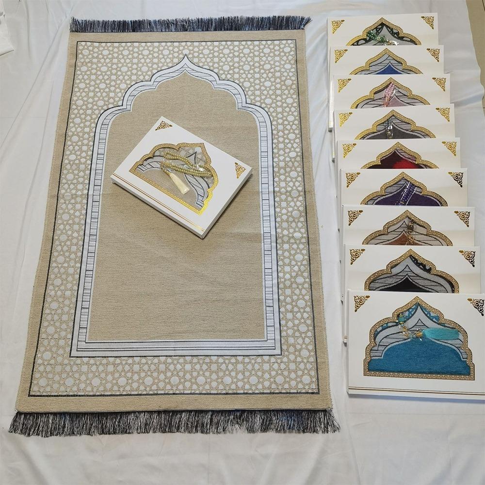 Нескользящий Набор Молитвенных Ковриков Прямоугольный Джанамаз Саджада Исламские Подарки Мусульманский Молитвенный Коврик Женщины Мужчины