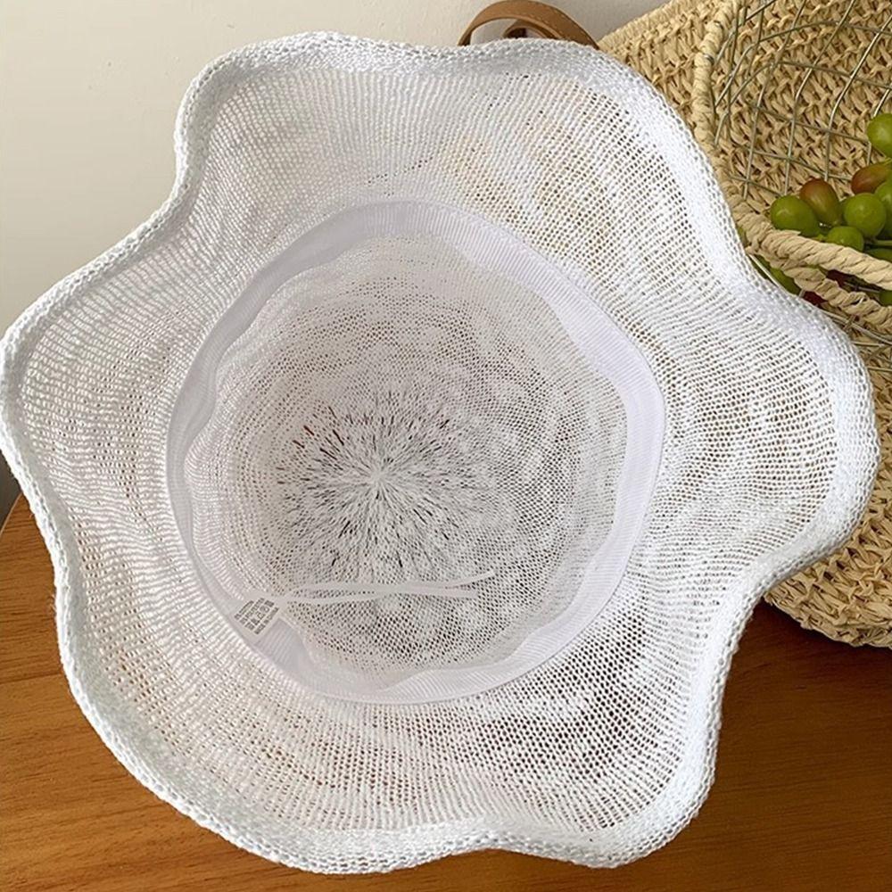 Korean Fisherman Hat Cotton Yarn Basin Cap Ins Knitted Bucket Hat Outdoor
