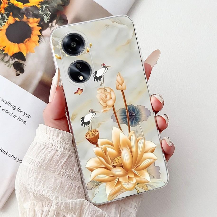 Чехол для OPPO F23 CPH2527 Чехол Модный Мраморный Цветочный Мягкий Тонкий Силиконовый Задний Чехол для OPPO A98 A1 5G CPH2529 Чехол для Телефона OPPOF23