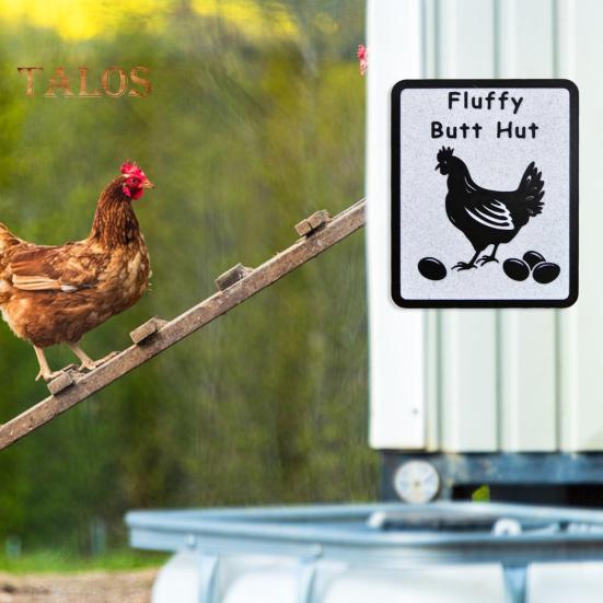 Farmhouse Chicken Sign Cluck Around And Find Out Sign Crowing Rooster Wall Art Desktop Sign for Chicken Coop Home Farm Garden Decor