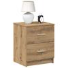 Nightstand with 2 Drawers Artisan Oak Finish 40 x 36 x 50 cm