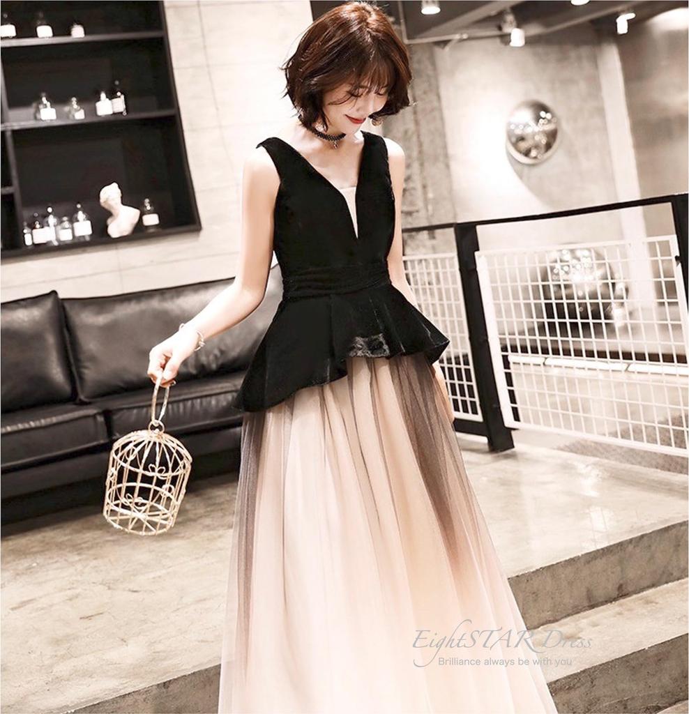 Вечернее пианино Длинная основная стройная линия [Платье EightSTAR] Платье, Концерт, Платье, Без рукавов, Взрослый, Платье для вечеринки после, Невеста, Роль, Концерт, Макси, На шнуровке,