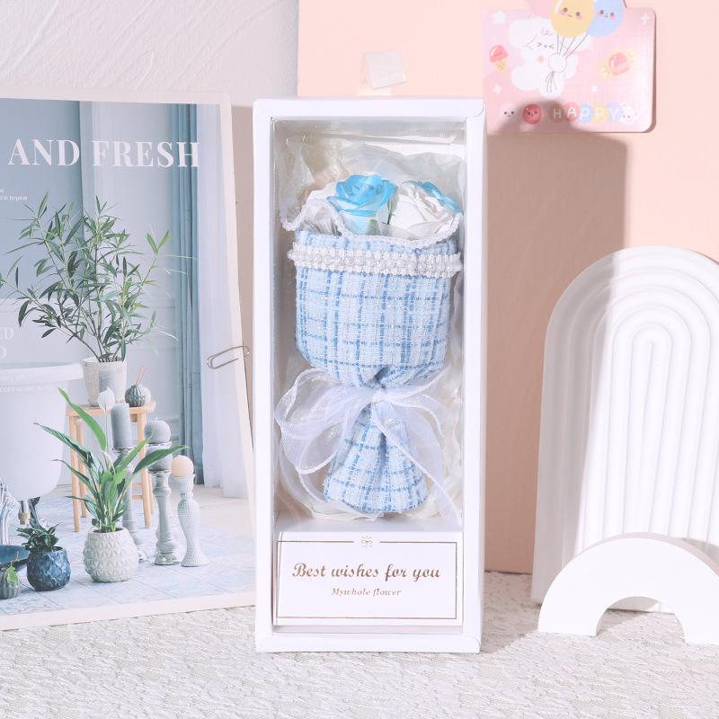 Креативный подарок на День святого Валентина Qixi Маленький ароматный букет роз Подарочная коробка Мыло Цветок Выпускной Подарок на день рождения для девушки