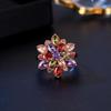 Кольцо Dudu Butterfly Zircon Rose для женщин - Модная бижутерия в европейском и американском стиле из розового золота с дизайном «Дракон-девушка и цветок»