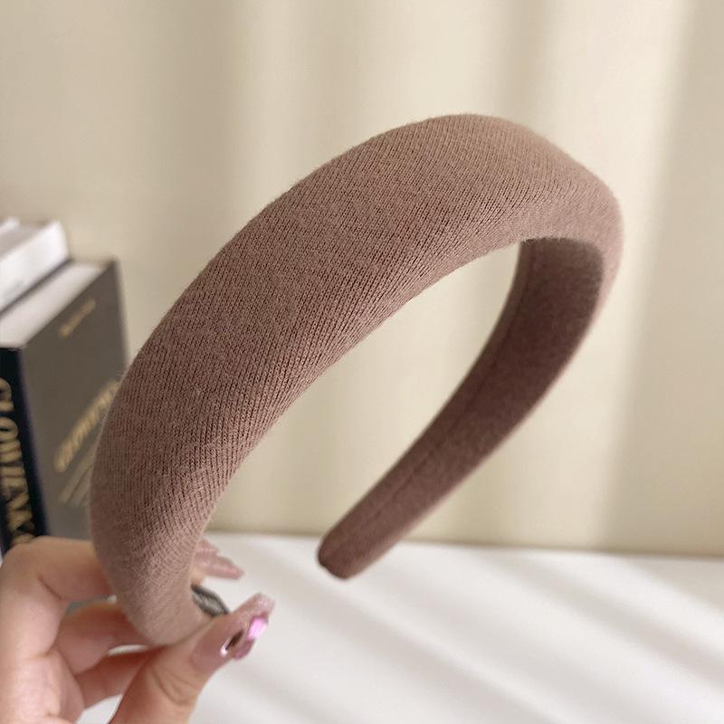Новые Корейские Большие Широкие Воланы Сатиновый Безель Черный Кофе Нейтральный Однотонный Ободки для Волос для Женщин Девушек Аксессуары для Волос
