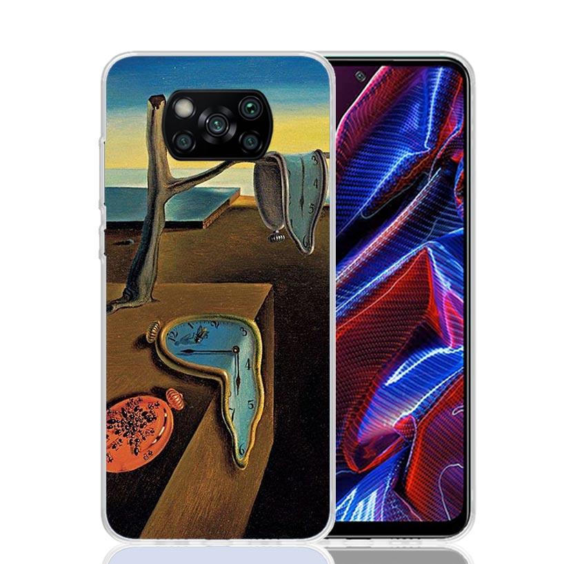Чехол для телефона с рисунком Сальвадора Дали для Xiaomi Poco X7 X6 X5 Pro F7 Ultra Redmi 15C 15 13 13C 12 12C 10 10A 10C 9 9A 9C 9T Cover Poco X