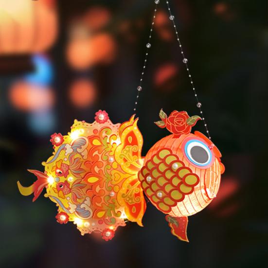 Китайский фонарь «Рыба на удачу» ручной работы из бумаги со светодиодной подсветкой своими руками