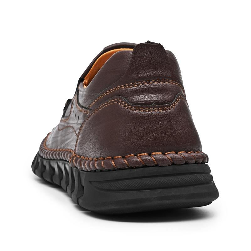 Мужские кожаные туфли ручной работы, повседневные кроссовки для активного отдыха, большой размер 39-46