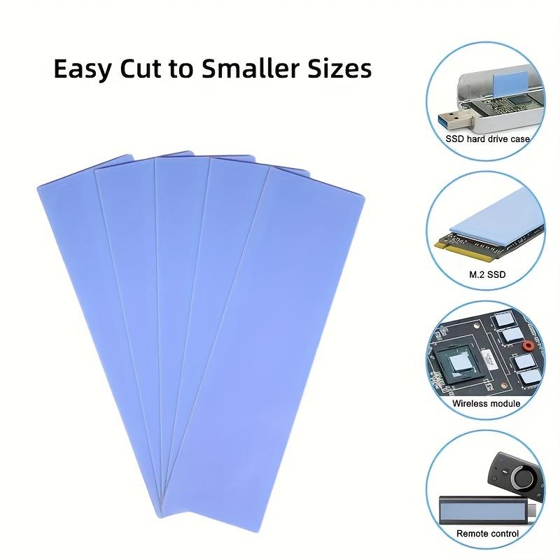 4pcs of Silicone Cooling Pads for M.2 2280 SSD NVMe, Graphics Card, Hard Drive, Memory, Thermal Conductive Silicone Sheet