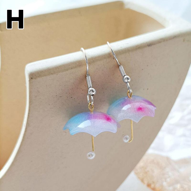 1 шт. серьги-капли милые акриловые уникальные подарочные ювелирные изделия зонтик девушки красочные дизайнерские серьги милые женщины