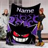 Personalized Custom Name Blanket - Pokémon Gengar Print Design,Blanket for Sofa,Bed,Travel,Camping - Soft and Warm, Great Gift