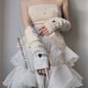 Half Finger Arm Warmers False Sleeves Elbow Mittens Fashion Knitted Gloves  for Women Girls