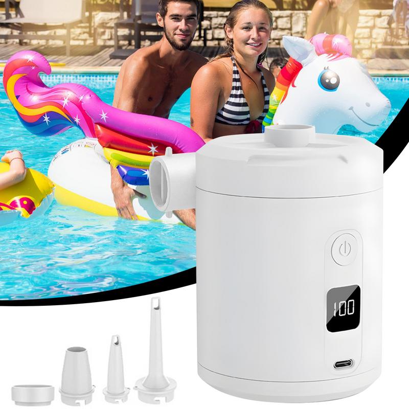 Мини Портативный Воздушный Насос Кемпинг Воздушный Насос Электрический 5200 мАч Аккумулятор 4000 Па Быстрый Надуватель Сдуватель Для Бассейна Пляжа Путешествий Дома