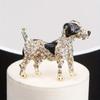 Sparkling Dog Brooch Novelty Lapel Pins Fashion Jewellery Pins  Suit Coat Accessories