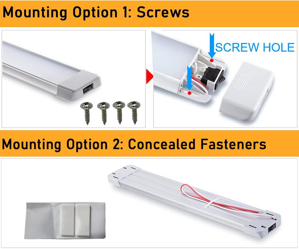 Raycharm LED Car Interior 470mm 65mm 6000K White Wide Beam High Low with for Light and Compatible with Light, Long, Wide, Light, Angle, Output,