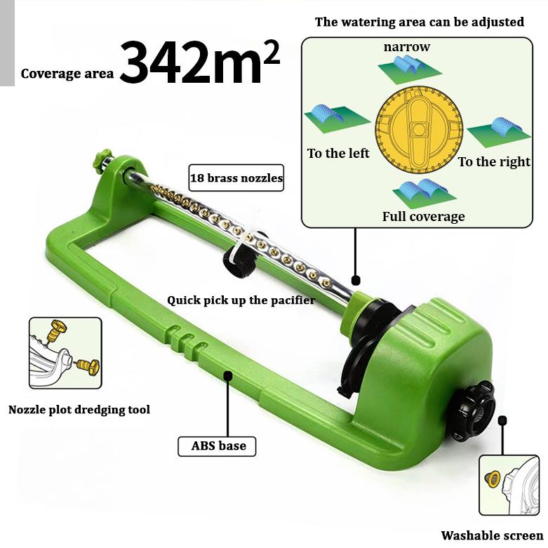 Спринклер для газона, садовый опрыскиватель, 4 режима, 18 насадок, автоматический полив, ирригация сада, ирригационная система для сельского хозяйства