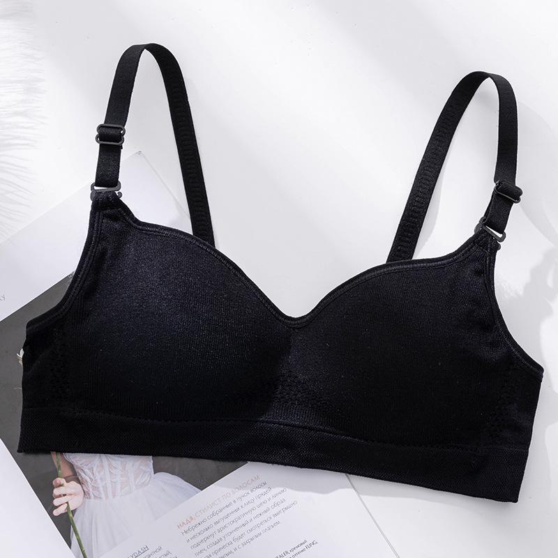 Новое поступление: Бесшовный белый студенческий бюстгальтер — дышащий, удобный, без стального кольца, хлопковые чашечки, тонкий и поддерживающий для лета