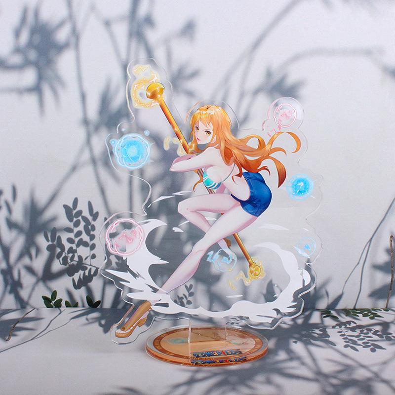 Аниме One Piece Луффи Шарлотта Линлин Эдвард Ньюгейт Дофламинго Кузан Джинбей Акриловые Фигурки-Подставки Игрушки Украшение