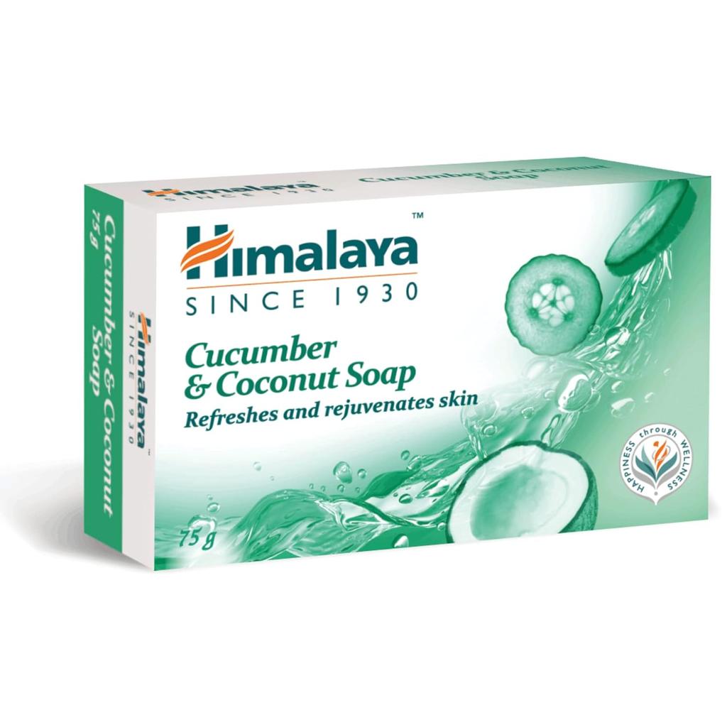 Himalaya Herbals Refreshing Cucumber Soap & Coconut Soap, 75gm X Pack of 3